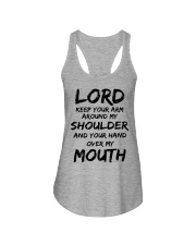 Lord keep your arm around my shoulder Ladies Flowy Tank tile