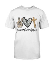Peace - Love - Jesus Premium Fit Mens Tee tile