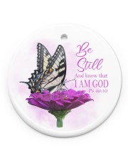 Be still And know that I Am GOD Circle ornament - single (porcelain) front