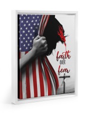 Faith Over Fear Floating Framed Canvas Prints White tile