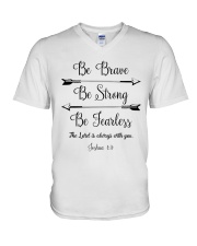 Be Brave V-Neck T-Shirt tile