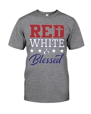 Red White and Blessed Classic T-Shirt front