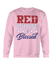 Red White and Blessed Crewneck Sweatshirt tile