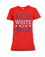 Red White and Blessed Premium Fit Ladies Tee tile