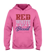 Red White and Blessed Hooded Sweatshirt tile