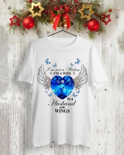I'm not a widow i'm a wife to a husband with wings Classic T-Shirt lifestyle-holiday-crewneck-front-2