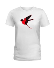Red Cardinal Bird Ladies T-Shirt thumbnail