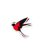 Red Cardinal Bird Sticker - 2 pack (Horizontal) thumbnail