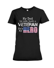 Military Family Veteran Support My Dad US Veteran Premium Fit Ladies Tee tile