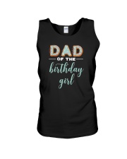 Dad of the Birthday Girl - Family Donut Birthday Unisex Tank tile