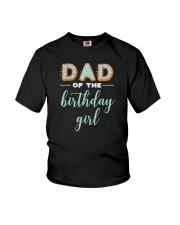Dad of the Birthday Girl - Family Donut Birthday Youth T-Shirt tile