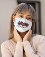 Peace love america Cloth face mask aos-face-mask-lifestyle-17