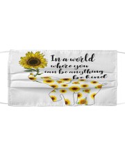 Be Kind Sign Language Elephant Sunflower Cloth face mask front