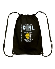 Funny Proud Softball Dad Drawstring Bag tile
