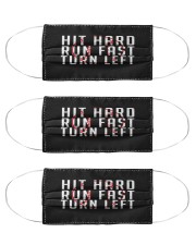 Hit Hard - Run Fast - Turn Left - Funny Baseball Mask tile