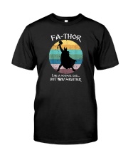 Fa-THOR Like Dad Just Mightier Hero Dad Grandpa Classic T-Shirt front