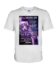 Picture Wolf V-Neck T-Shirt tile