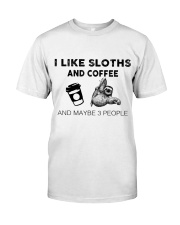 Sloths and coffee and maybe 3 people Premium Fit Mens Tee tile