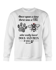 Once Upon A Time A Girl Loved Dogs And Bees Crewneck Sweatshirt tile