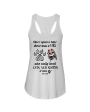 Once Upon A Time A Girl Loved Cats And Sloths Ladies Flowy Tank tile