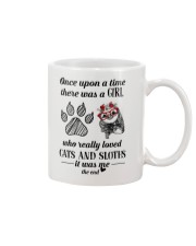 Once Upon A Time A Girl Loved Cats And Sloths Mug tile