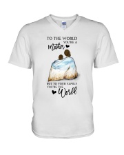 To The World You Are A Mother V-Neck T-Shirt tile