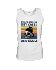 Easily Distracted By Cats And Skull Unisex Tank tile