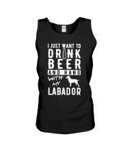 I Just Want To Drink Beer And Hang With My Labador Unisex Tank tile