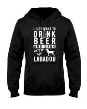 I Just Want To Drink Beer And Hang With My Labador Hooded Sweatshirt tile