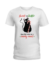 Black cat Ladies T-Shirt tile