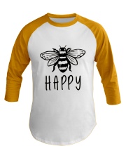 Bee Happy Baseball Tee tile