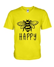 Bee Happy V-Neck T-Shirt tile