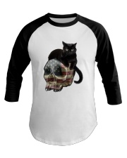 Skull Cat Baseball Tee tile