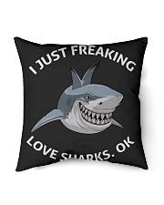 I Just Freaking Love Shark Ok Indoor Pillow tile