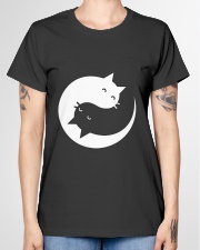 Yin and yang cat Ladies T-Shirt garment-tshirt-ladies-front-01