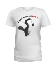 Black cat Ladies T-Shirt front