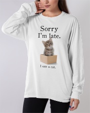 Sorry I'm Late I Saw A Cat Long Sleeve Tee apparel-long-sleeve-tee-lifestyle-front-19