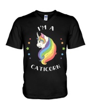 I'm A Caticorn V-Neck T-Shirt tile