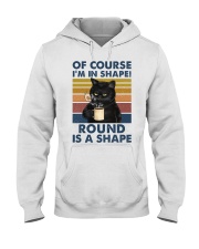 Black cat over coffee cup Hooded Sweatshirt tile