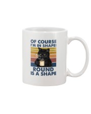 Black cat over coffee cup Mug tile