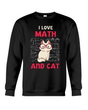 I Lover Math And Cat Crewneck Sweatshirt tile