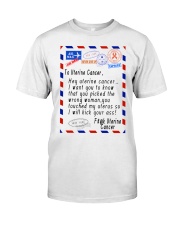 Uterine cancer shirts air mail message endometrial Premium Fit Mens Tee tile