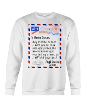 Uterine cancer shirts air mail message endometrial Crewneck Sweatshirt tile