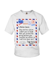 Uterine cancer shirts air mail message endometrial Youth T-Shirt tile