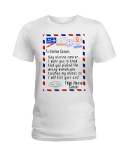 Uterine cancer shirts air mail message endometrial Ladies T-Shirt front