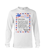 Uterine cancer shirts air mail message endometrial Long Sleeve Tee tile