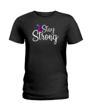 Thyroid cancer leggings stay strong warriors gifts Ladies T-Shirt tile