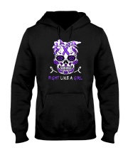 Purple ribbon fight like girl stomach sarcoidosis Hooded Sweatshirt tile