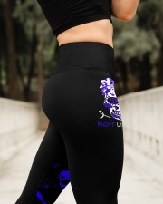 Purple ribbon fight like girl stomach sarcoidosis High Waist Leggings aos-high-waist-leggings-lifestyle-11
