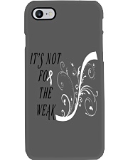 Lung cancer not for weak leggings white ribbon Phone Case tile